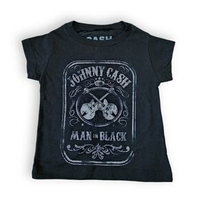 Black Johnny Cash Tee, Kid's 12M